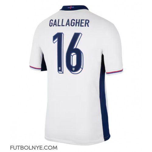 Camiseta Inglaterra Conor Gallagher #16 Primera Equipación Eurocopa 2024 manga corta